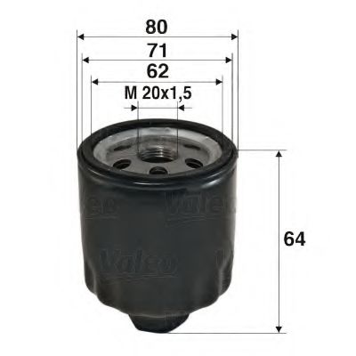 VALEO 586003 Масляный фильтр для RENAULT LATITUDE