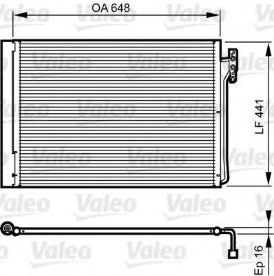 VALEO 814165 Радиатор кондиционера VALEO 