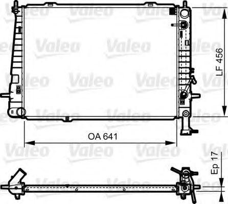 VALEO 735563 Радиатор охлаждения двигателя VALEO для KIA