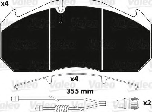 VALEO 882212 Тормозные колодки VALEO для RENAULT TRUCKS