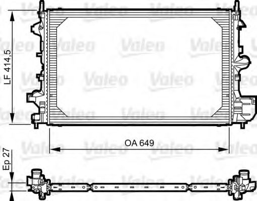 VALEO 735085 Радиатор охлаждения двигателя для CADILLAC BLS