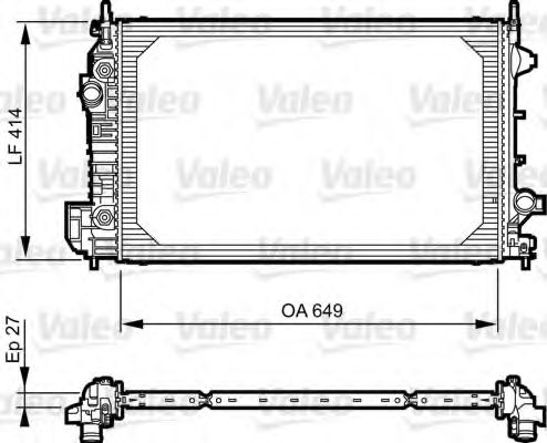 VALEO 735130 Радиатор охлаждения двигателя VALEO для SAAB