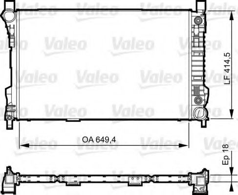 VALEO 735144 Радиатор охлаждения двигателя для MERCEDES-BENZ CLC-CLASS