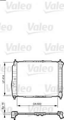 VALEO 735158 Радиатор охлаждения двигателя VALEO для CHEVROLET
