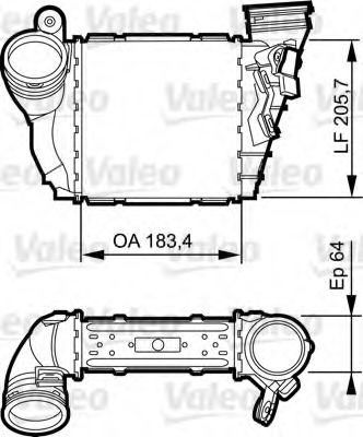 VALEO 817557 Интеркулер VALEO для AUDI
