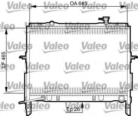 VALEO 735505 Радиатор охлаждения двигателя VALEO для KIA