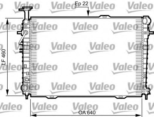 VALEO 735542 Радиатор охлаждения двигателя VALEO для KIA
