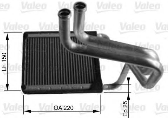 VALEO 812430 Радиатор печки для KIA