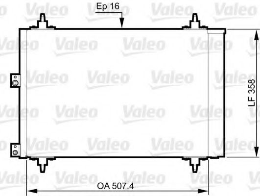 VALEO 814080 Радиатор кондиционера VALEO 