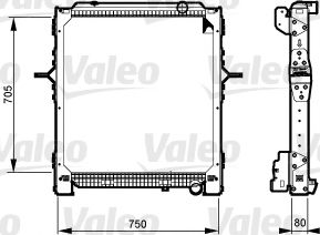 VALEO 733548 Радиатор охлаждения двигателя для VOLVO FE
