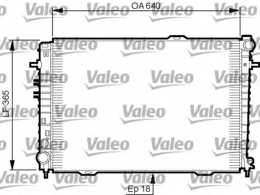 VALEO 735500 Радиатор охлаждения двигателя VALEO для KIA