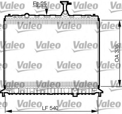 VALEO 735508 Радиатор охлаждения двигателя VALEO для KIA