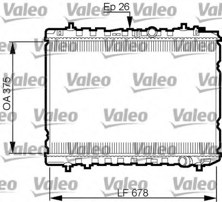 VALEO 735526 Радиатор охлаждения двигателя VALEO для KIA