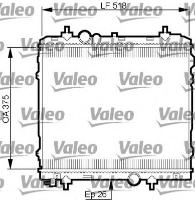 VALEO 735531 Радиатор охлаждения двигателя VALEO для KIA