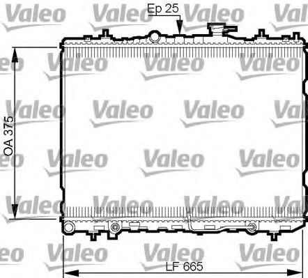 VALEO 735535 Радиатор охлаждения двигателя VALEO для KIA