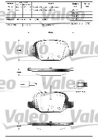 VALEO 601303 Тормозные колодки VALEO для ABARTH