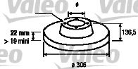 VALEO 187130 Тормозные диски VALEO для IVECO