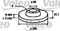VALEO 186899 Тормозные диски VALEO для PEUGEOT