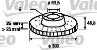 VALEO 186863 Тормозные диски для FORD GRAND C-MAX