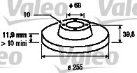 VALEO 186856 Тормозные диски VALEO для SEAT