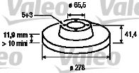VALEO 186854 Тормозные диски VALEO для FIAT