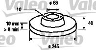 VALEO 186807 Тормозные диски VALEO для SEAT