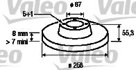 VALEO 186760 Тормозные диски VALEO для MERCEDES-BENZ