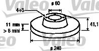 VALEO 186757 Тормозные диски VALEO для OPEL