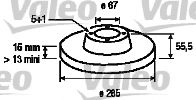 VALEO 186753 Тормозные диски VALEO для MERCEDES-BENZ