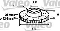 VALEO 186732 Тормозные диски VALEO для BMW