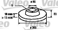 VALEO 186692 Тормозные диски VALEO для MERCEDES-BENZ