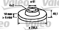 VALEO 186435 Тормозные диски VALEO для ROVER