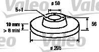 VALEO 186421 Тормозные диски VALEO для FIAT