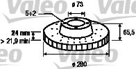 VALEO 186418 Тормозные диски VALEO для FIAT