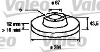 VALEO 186298 Тормозные диски VALEO для MERCEDES-BENZ