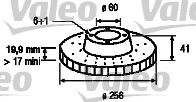 VALEO 186282 Тормозные диски VALEO для OPEL