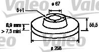 VALEO 186281 Тормозные диски VALEO для MERCEDES-BENZ