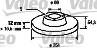 VALEO 186223 Тормозные диски VALEO для RENAULT