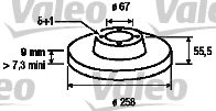 VALEO 186184 Тормозные диски VALEO для MERCEDES-BENZ W124