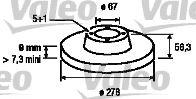 VALEO 186183 Тормозные диски VALEO для MERCEDES-BENZ W124