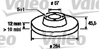 VALEO 186182 Тормозные диски VALEO для MERCEDES-BENZ