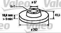 VALEO 186176 Тормозные диски VALEO для MERCEDES-BENZ