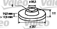 VALEO 186170 Тормозные диски VALEO для IVECO