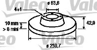 VALEO 186162 Тормозные диски VALEO для FORD