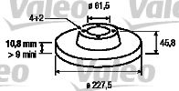 VALEO 186151 Тормозные диски VALEO для FIAT