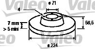 VALEO 186135 Тормозные диски VALEO для CITROEN