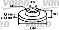 VALEO 186117 Тормозные диски VALEO для BMW