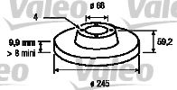 VALEO 186114 Тормозные диски VALEO для AUDI