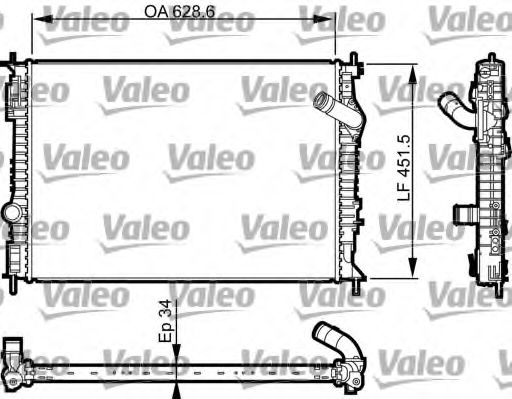 VALEO 735461 Радиатор охлаждения двигателя VALEO для NISSAN
