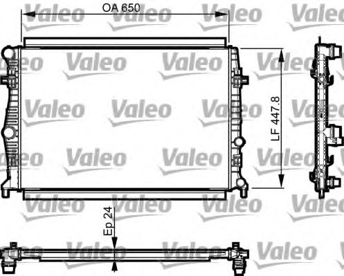 VALEO 735556 Радиатор охлаждения двигателя VALEO для SEAT
